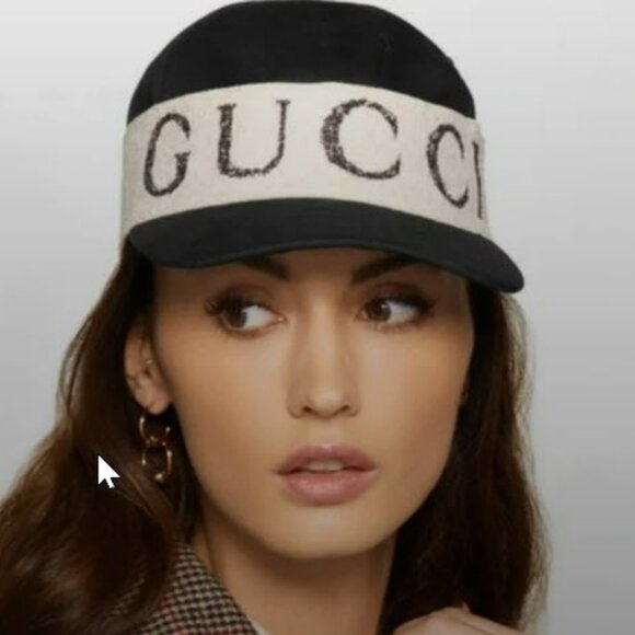 Gucci Accessories - GUCCI Gabardine Gucci Headband Baseball Hat M Black